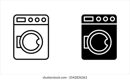 washing machine icon set. electric appliances icon vector illustration on white background