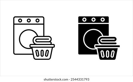 washing machine icon set. electric appliances icon vector illustration on white background