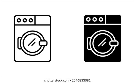 washing machine icon set. electric appliances icon vector illustration on white background