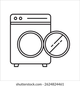 Conjunto de ícones da Máquina de Lavar. ilustração plana do ícone do vetor no fundo branco