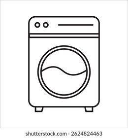 Conjunto de ícones da Máquina de Lavar. ilustração plana do ícone do vetor no fundo branco