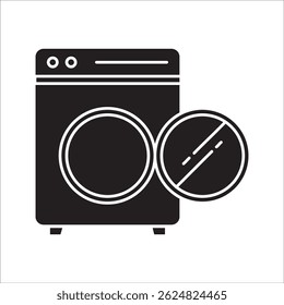 Washing Machine icon set. flat illustration of vector icon on white background