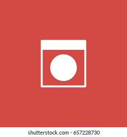 washing machine. icon sign design. red background