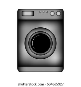 Washing machine icon sign on white background. Vector illustration.