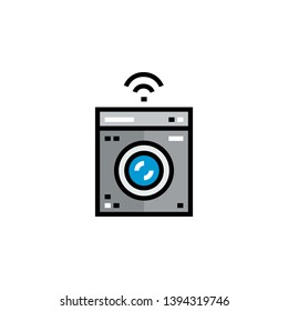 washing machine icon sign signifier vector