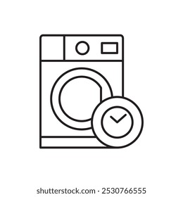 Icono de la lavadora signo Vector simple