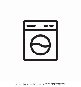 Vector de signo de icono de lavadora