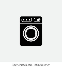 washing machine icon silhoutte vector template	