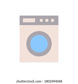 Washing machine icon. Simple color vector element laundry icon for ui and ux, website or mobile application