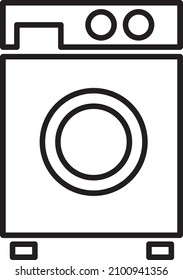 washing machine icon. Simple filled washing machine vector icon..eps