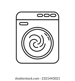Icono de lavadora. Ilustración simple del icono vectorial de la lavadora para la web