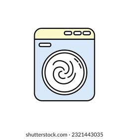 Washing machine icon. Simple illustration of washing machine vector icon for web