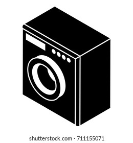 Washing machine icon. Simple illustration of washing machine vector icon for web design isolated on white background