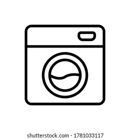 Washing machine icon. Simple line, outline vector elements of aqua icons for ui and ux, website or mobile application