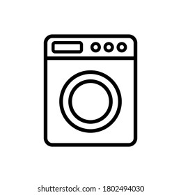 Washing machine icon. Simple line, outline vector element laundry icon for ui and ux, website or mobile application