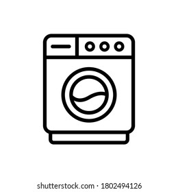Washing machine icon. Simple line, outline vector element laundry icon for ui and ux, website or mobile application