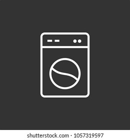 Washing machine icon, stock vector, eps10.