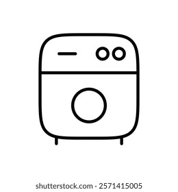 Washing machine icon Thin line vector