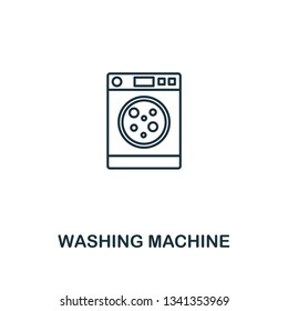 Washing Machine icon. Thin style design from household icons collection. Creativewashing machine icon for web design, apps, software, print usage