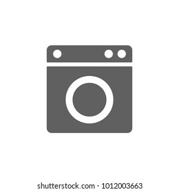 Washing machine icon in trendy flat style isolated on white background. Symbol for your web site design, logo, app, UI. Vector illustration, EPS