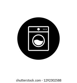 Washing machine icon in trendy flat style