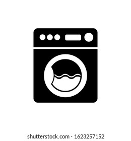 Washing machine icon in a trendy flat design