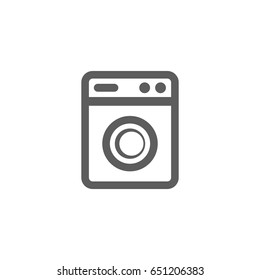 Washing machine icon in trendy flat style isolated on white background. Symbol for your web site design, logo, app, UI. Vector illustration, EPS