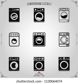 Washing machine icon vector
