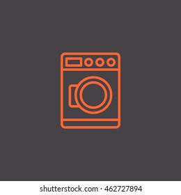  Washing machine Icon Vector.