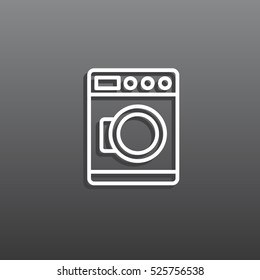  Washing machine Icon Vector.