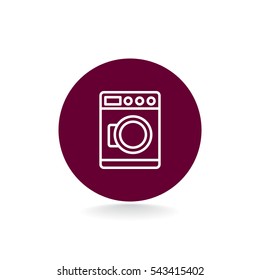  Washing machine Icon Vector.