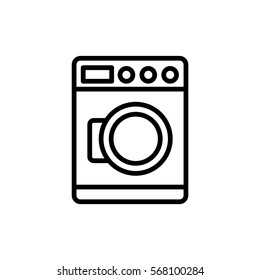  Washing machine Icon Vector.
