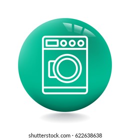  Washing machine Icon Vector.
