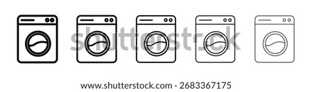 Washing machine icon Vector Art Illustration