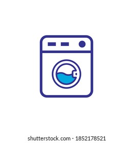 washing machine icon, vector, color style design