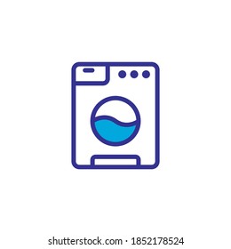 washing machine icon, vector, color style design
