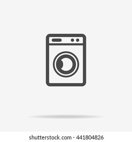 Washing machine icon. Vector concept illustration for design.