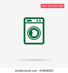 Washing machine icon. Vector concept illustration for design.