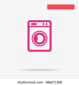 Washing machine icon. Vector concept illustration for design.