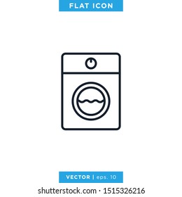 Washing Machine Icon Vector Design Template