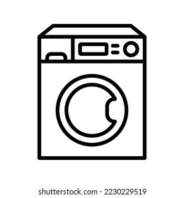 washing machine icon vector design template in white background