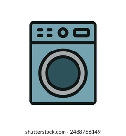 Icono de lavadora Plantillas de diseño de Vector simple y moderno