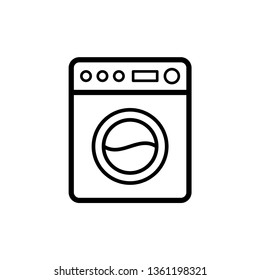 Washing machine icon vector. Electric appliances symbol.