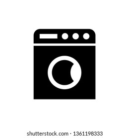 Washing machine icon vector. Electric appliances symbol.
