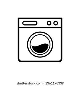 Washing machine icon vector. Electric appliances symbol.