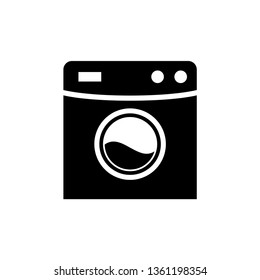 Washing machine icon vector. Electric appliances symbol.