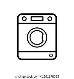 Washing machine icon vector. Electric appliances symbol.
