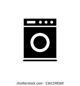 Washing machine icon vector. Electric appliances symbol.