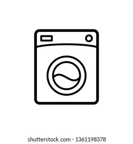 Washing machine icon vector. Electric appliances symbol.