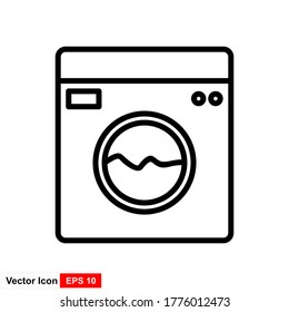 washing machine icon vector. electric appliances icon line style.